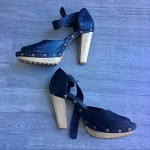 Basement Black summer heels | size 7